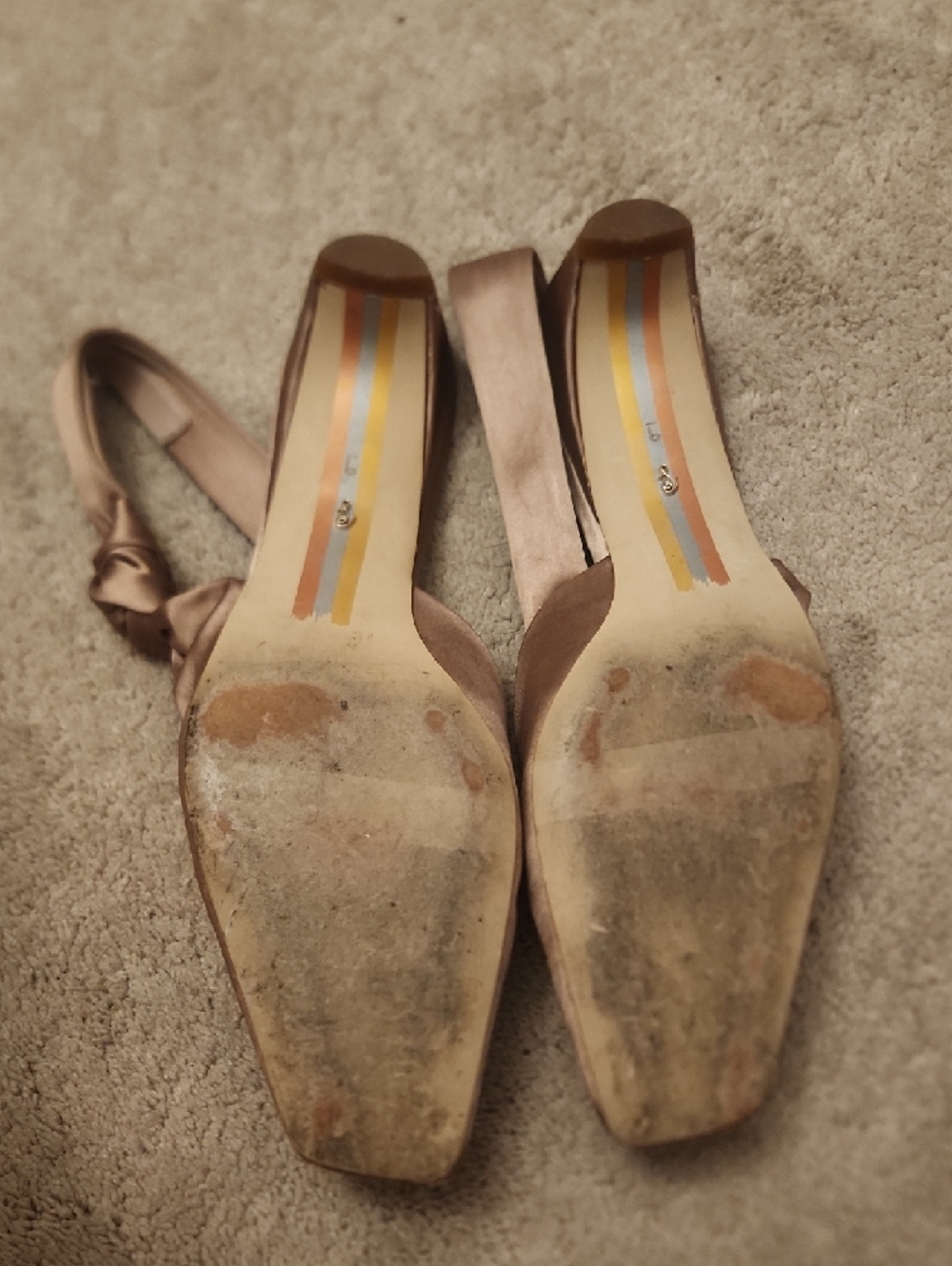 Sam Edelman Satin Slingback Flats in Rose Gold - Picture 3 of 3